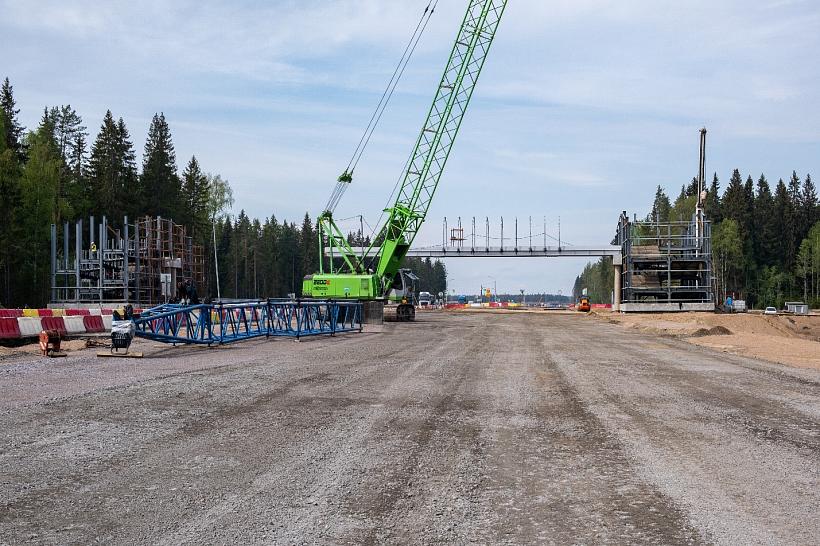 Строительно-монтажные работы на участке трассы А-181 «Скандинавия» с 65 по 100 км, запроектированном компанией «ГЕО-ПРОЕКТ», идут полным ходом