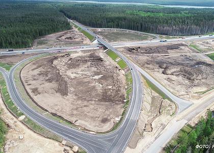 Продолжаются работы по реконструкции федеральной трассы «Скандинавия» на участке с 80 по 100 км, запроектированном компанией «ГЕО-ПРОЕКТ»