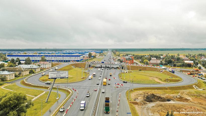 Транспортная развязка на М-7 «Волга» в подмосковном Обухово готова на 80%